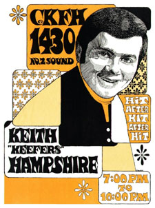 Talent: KEITH HAMPSHIRE Station: CKFH Toronto Date: January 15, 1970 - keithhampshire-ckfhposter